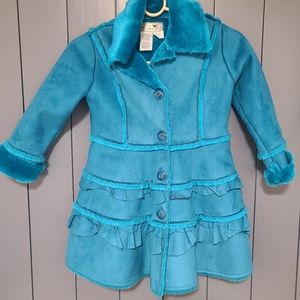 Widgeon Blue Faux Fur Coat  - Never worn Size 5